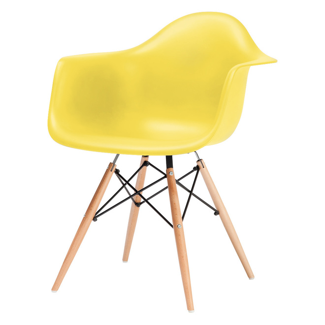 Arm Chair Plastic Wood Stuhl