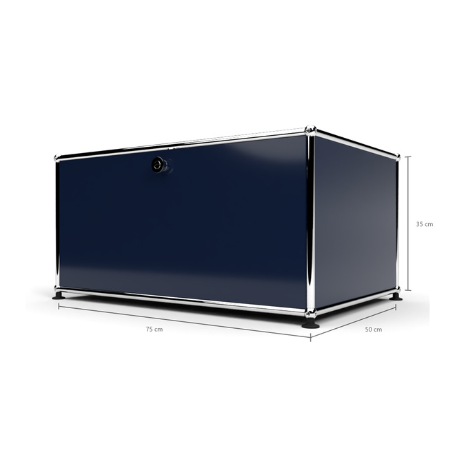 Druckercontainer 75 1x1 mit 1 Tr, Stahlblau