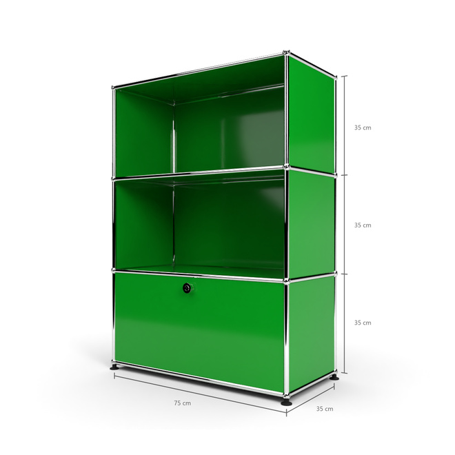 Highboard 3x1 mit 1 Tr unten, Grn