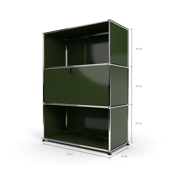 Highboard 3x1 mit 1 Tr Mitte, Olivgrn