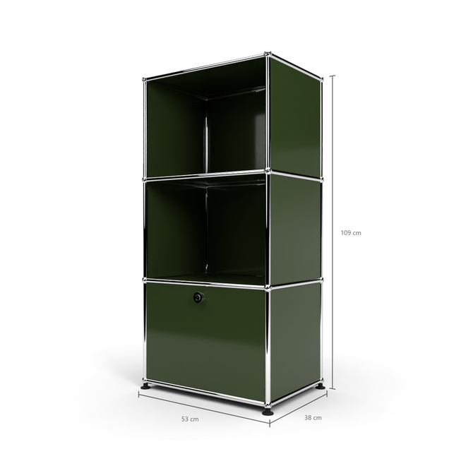 Highboard 50 3x1 mit 1 Tr, Olivgrn