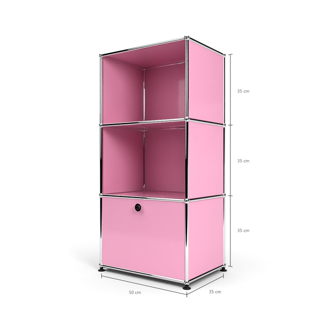 Highboard 50 3x1 mit 1 Tr, Rosa