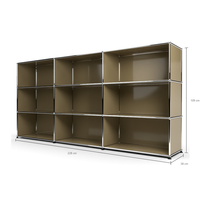 Highboard 3x3 offen, Beige