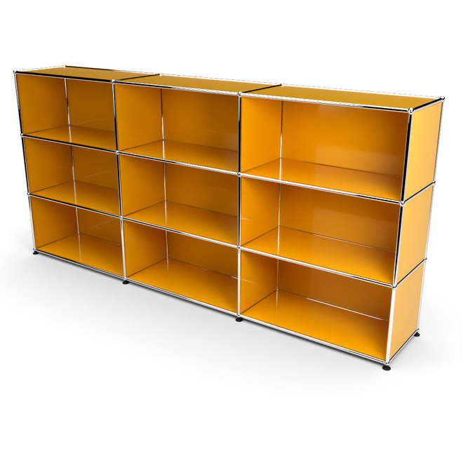 Highboard 3x3 offen, Goldgelb