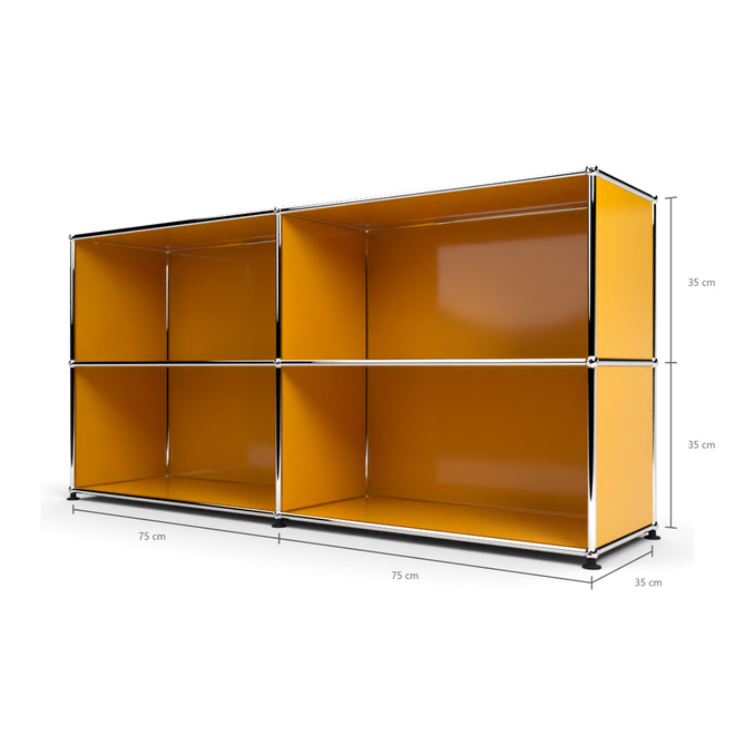 Sideboard 2x2 offen, Goldgelb