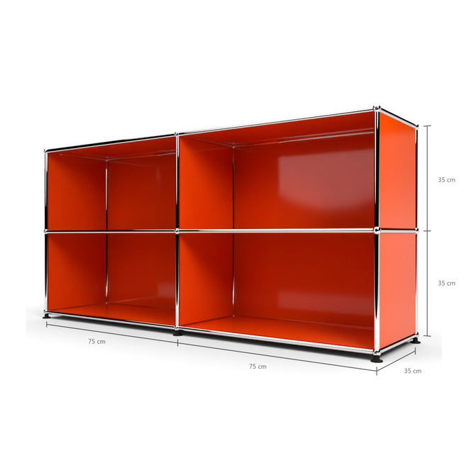 Sideboard 2x2 offen, Orange