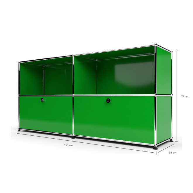 Sideboard 2x2 mit 2 Klapptren, Grn