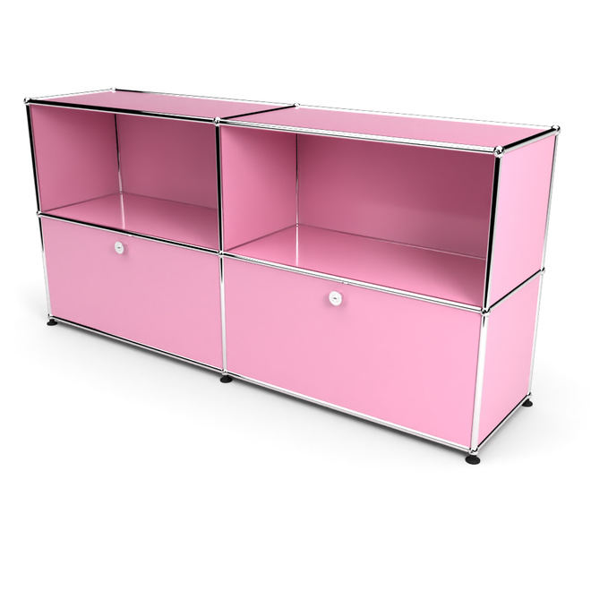 Sideboard 2x2 mit 2 Klapptren, Rosa