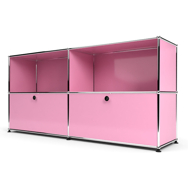 Sideboard 2x2 mit 2 Klapptren, Rosa