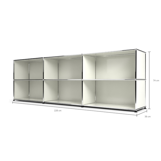 Sideboard 2x3 offen, Weiss