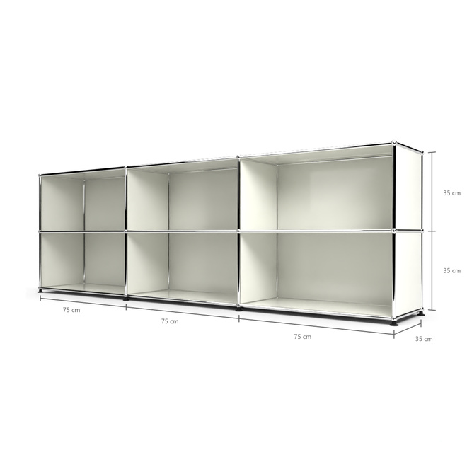 Sideboard 2x3 offen, Weiss