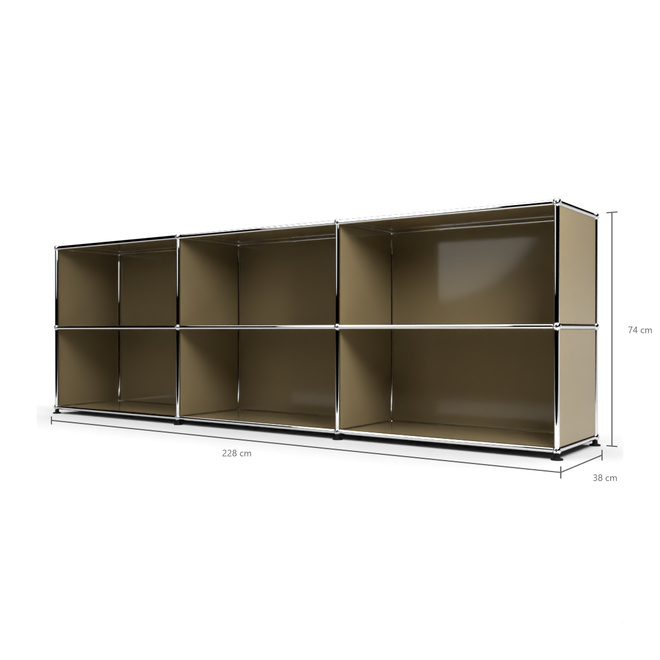 Sideboard 2x3 offen, Beige