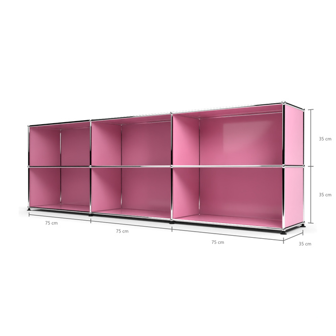 Sideboard 2x3 offen, Rosa