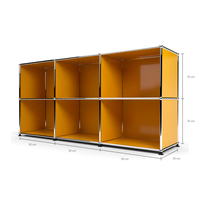 Sideboard 50 2x3 offen, Goldgelb