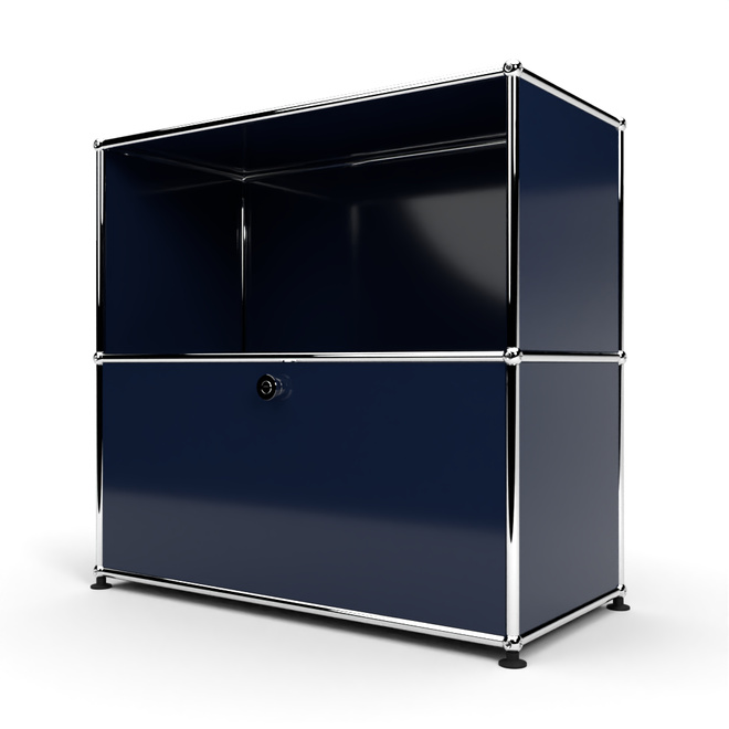 Sideboard 2x1 mit 1 Tr, Stahlblau