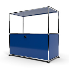 Sideboard 2x1 mit 1 Tr oben offen, Enzianblau