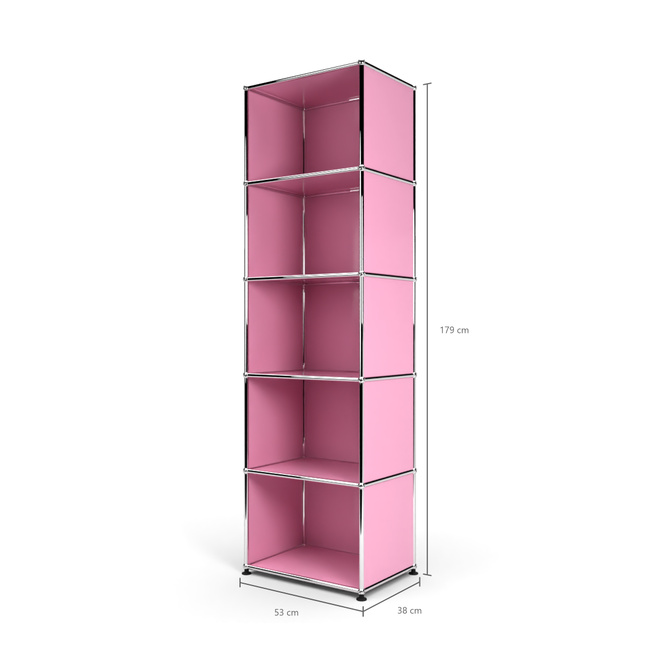 Wandregal 50 5x1 offen, Rosa