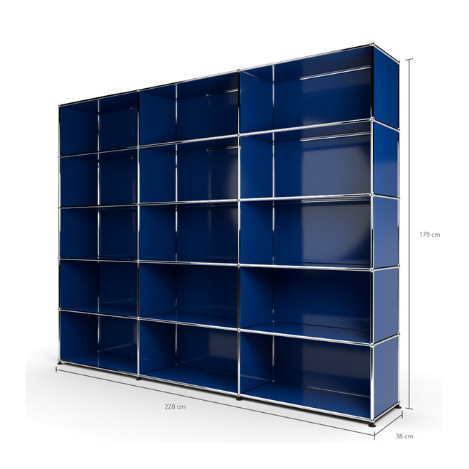 Wandregal 5x3 offen, Enzianblau