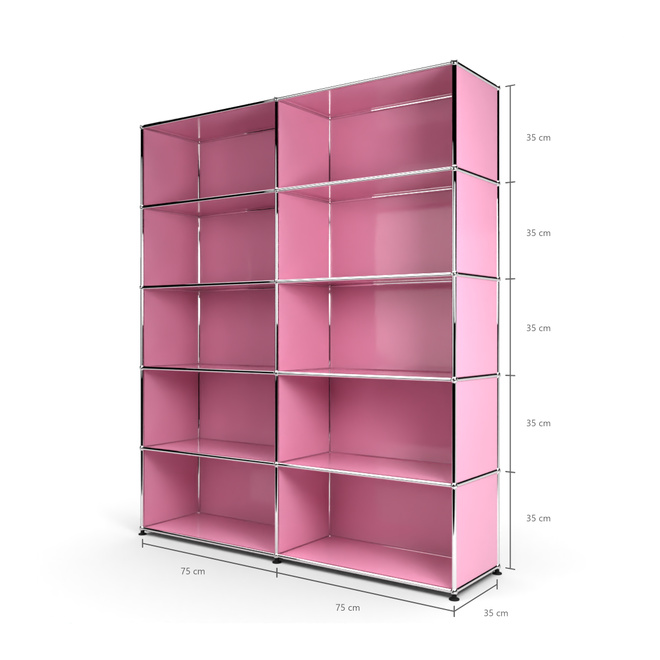 Wandregal 5x2 offen, Rosa