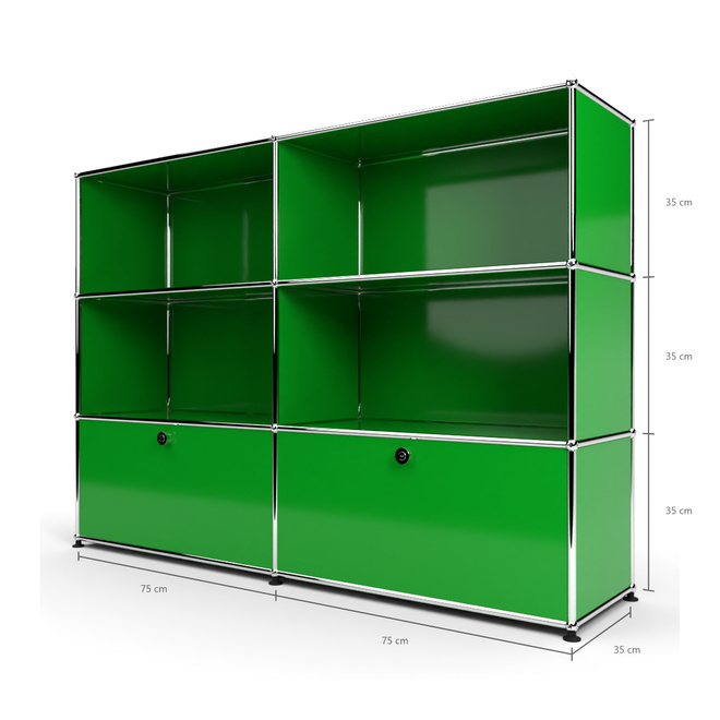 Highboard 3x2 mit 2 Schubladen unten, Grn