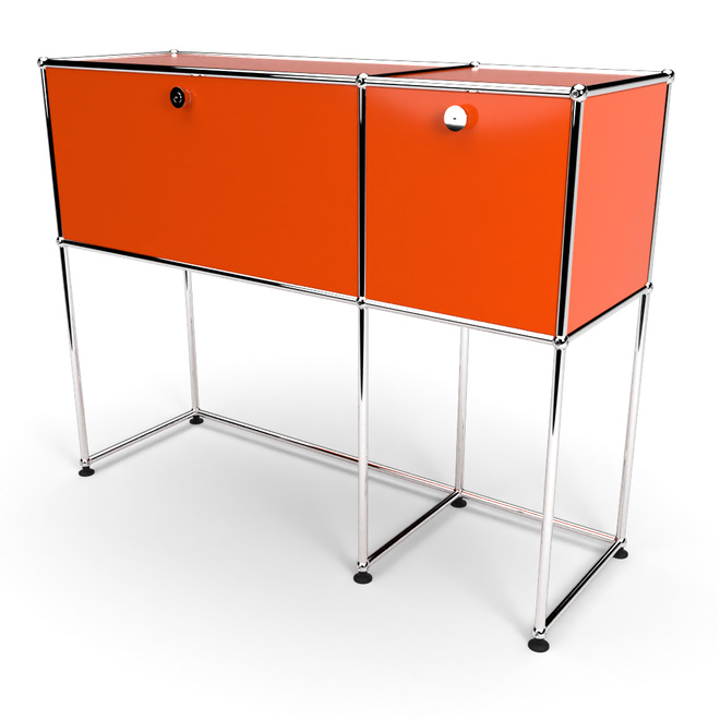 Konsolentisch 2x2 mit 2 Schubladen, Orange