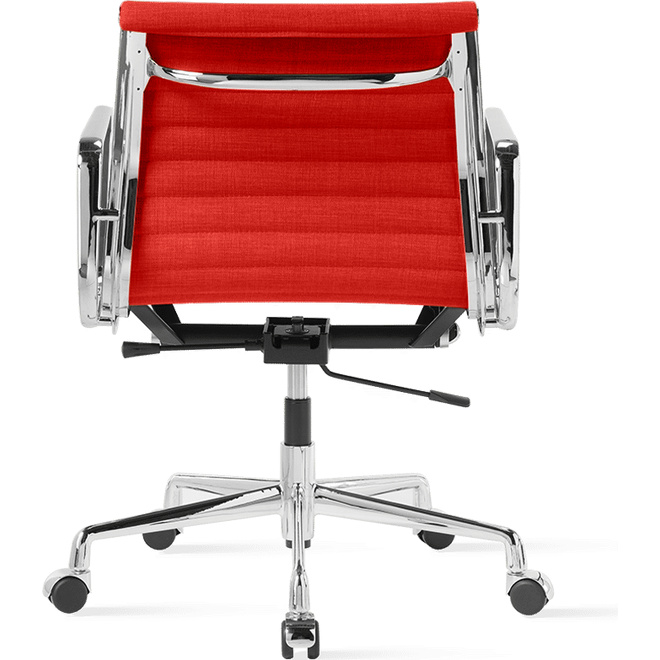 Brostuhl Halbhoher Office Stuhl mit Stoffbezug aus Flachgewebe Rot