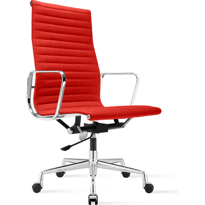 Brostuhl Hoher Office Stuhl mit Stoffbezug aus Flachgewebe Rot