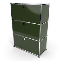 Highboard 3x1 mit 3 Schubladen, Olivgrn